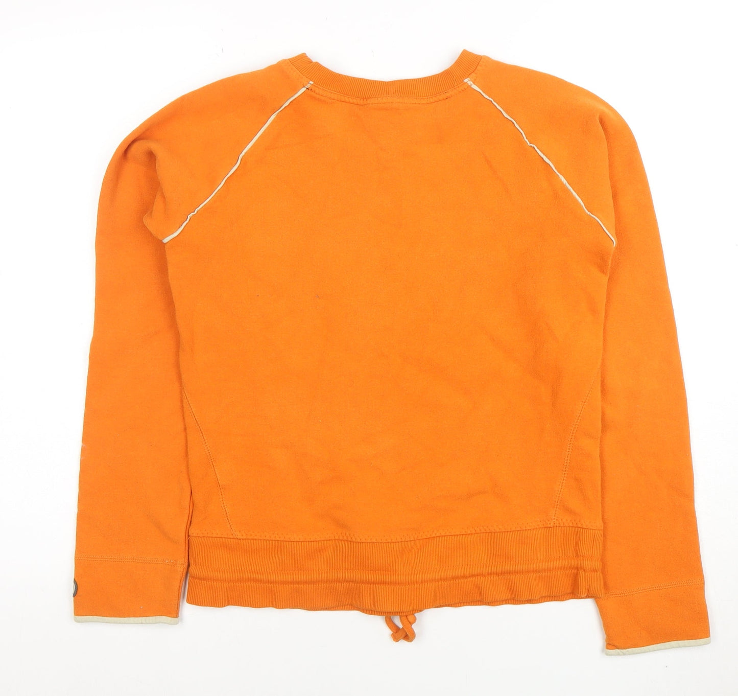 Nike Women Orange Long Sleeve Crew Neck Pullover Sweatshirt Size M
