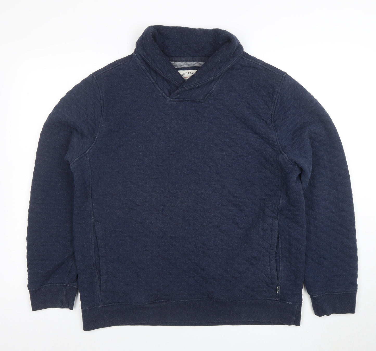 Fat Face Women’s Navy Blue Cotton Blend Pullover Sweatshirt Size L