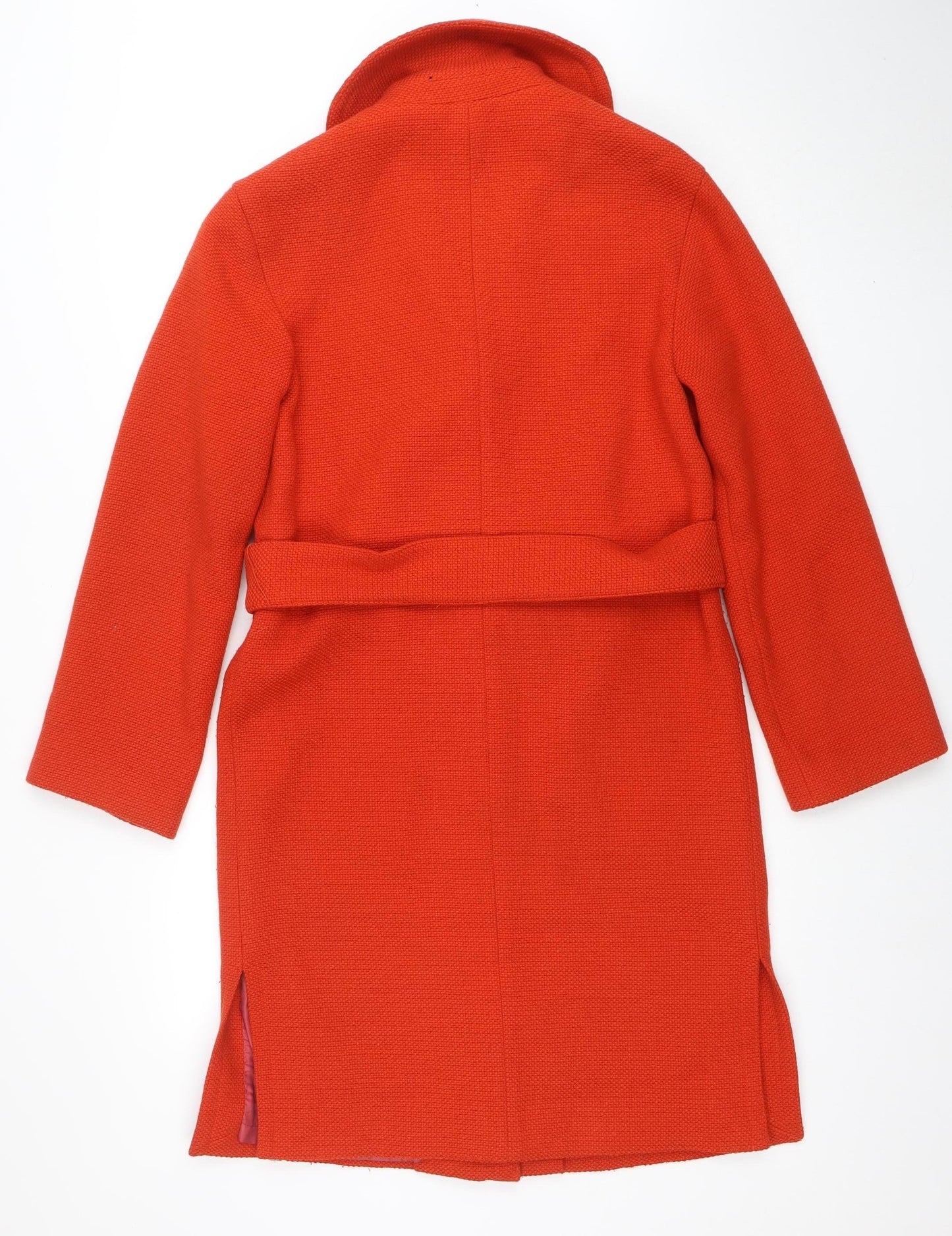 Episode Women's Red Belted Trench Coat Size 8 Classic Mid-Length