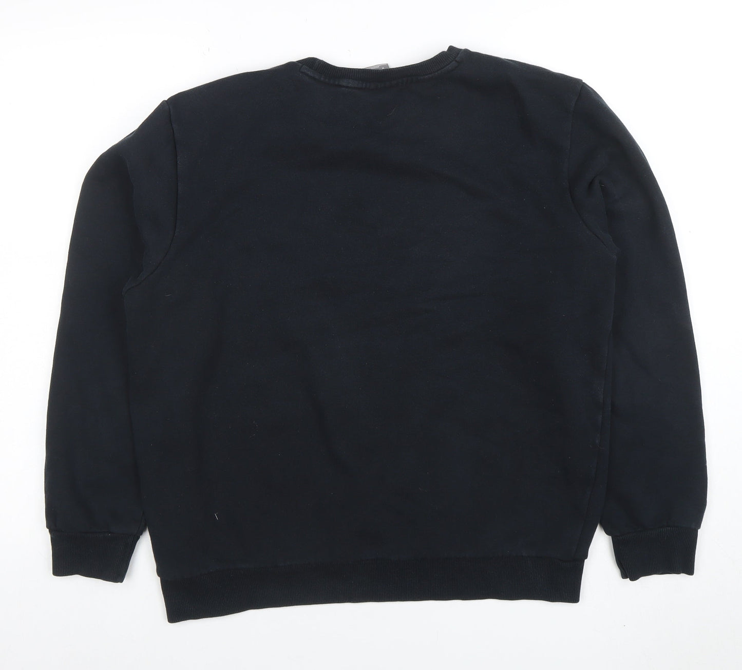 Puma Men's Black Crew Neck Logo Pullover Sweatshirt Size M