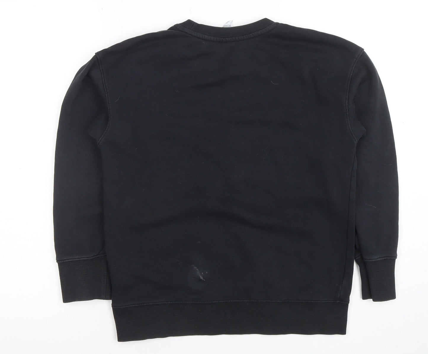 Nike Boys Black Pullover Fleece Sweatshirt 9-10 Years Crew Neck Logo