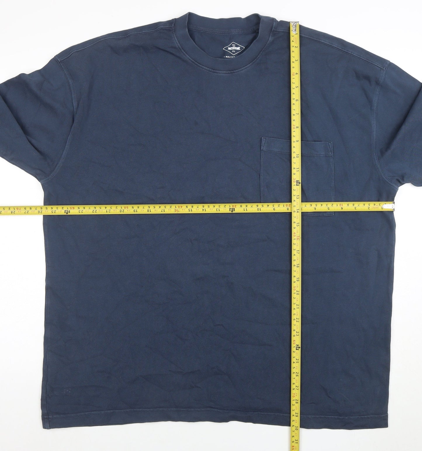 Next Mens Blue XL Crew Neck Long Sleeve Cotton Pullover Sweatshirt