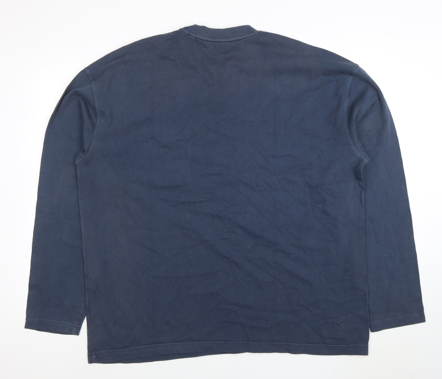 Next Mens Blue XL Crew Neck Long Sleeve Cotton Pullover Sweatshirt