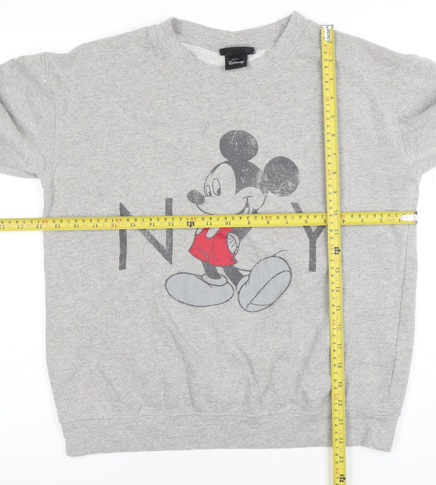Topshop Petite Women's Grey Mickey Mouse Sweatshirt UK 8