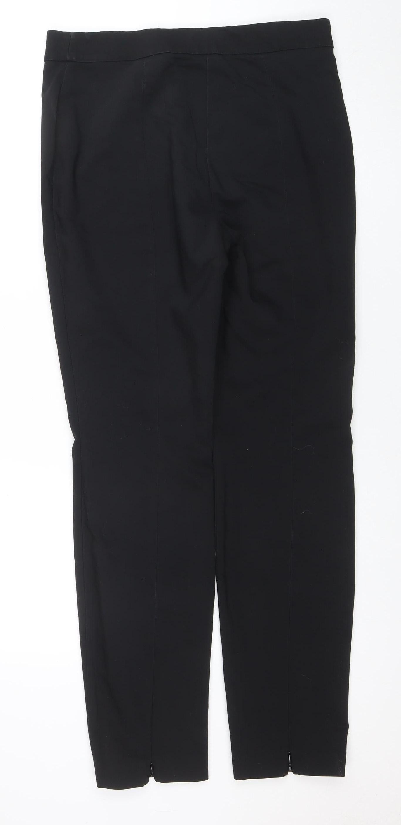 H&M Womens Black Slim Fit Stretch Trousers Size 14