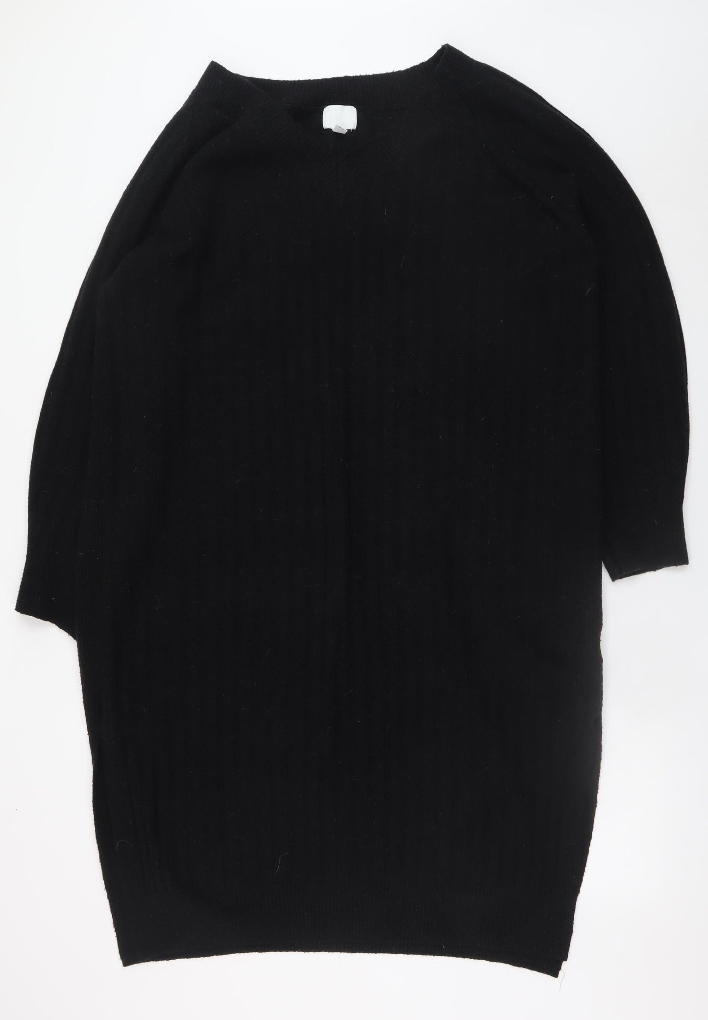 H&M Women’s Black Long Sleeve Knit Jumper Dress L