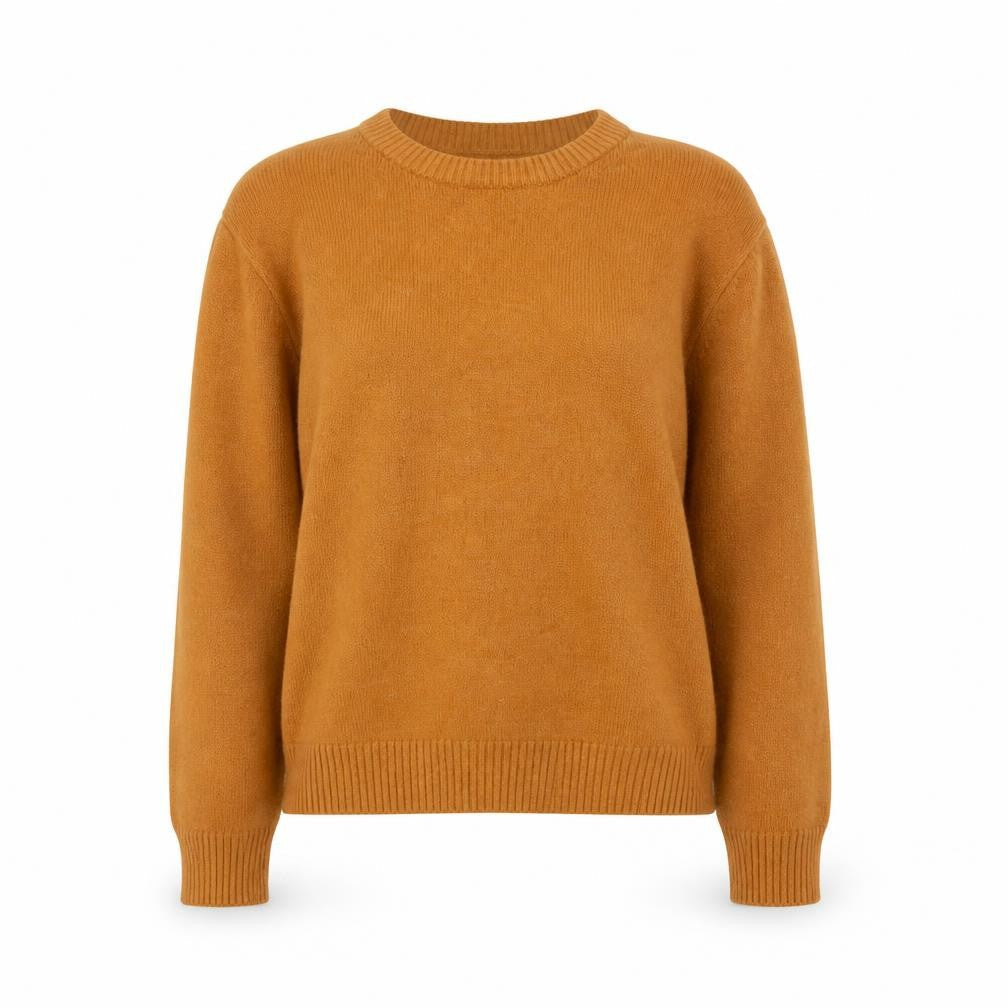 VILA Women's Brown Crew Neck Knit Jumper Size S