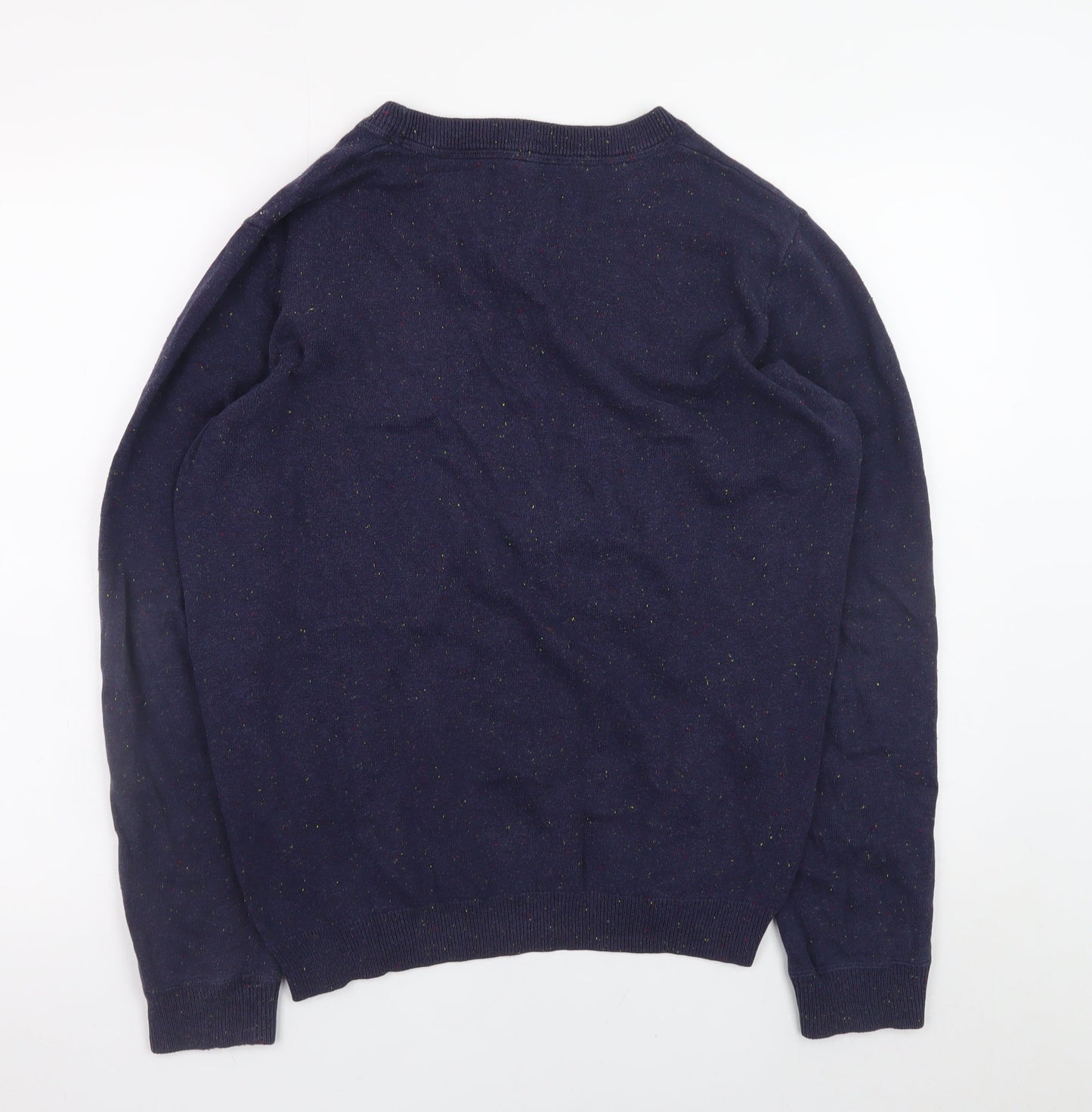 Guide London Men's Blue Cotton Crew Neck Jumper Size L