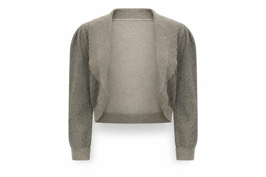 Phase Eight Women's Silver Metallic Shrug Cardigan Size 14