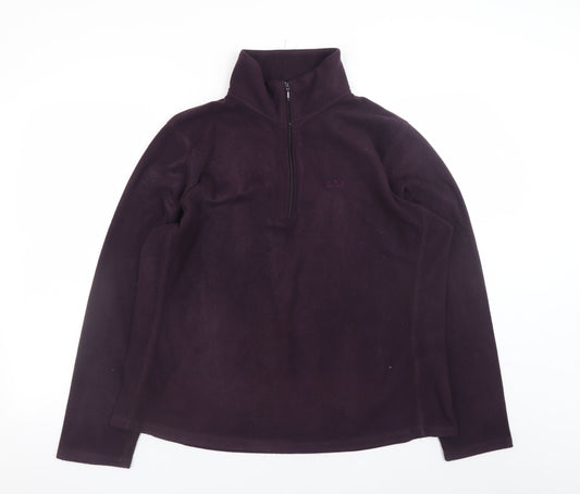 GAP Women's Purple Fleece 1/4 Zip Pullover Sweatshirt Size XL