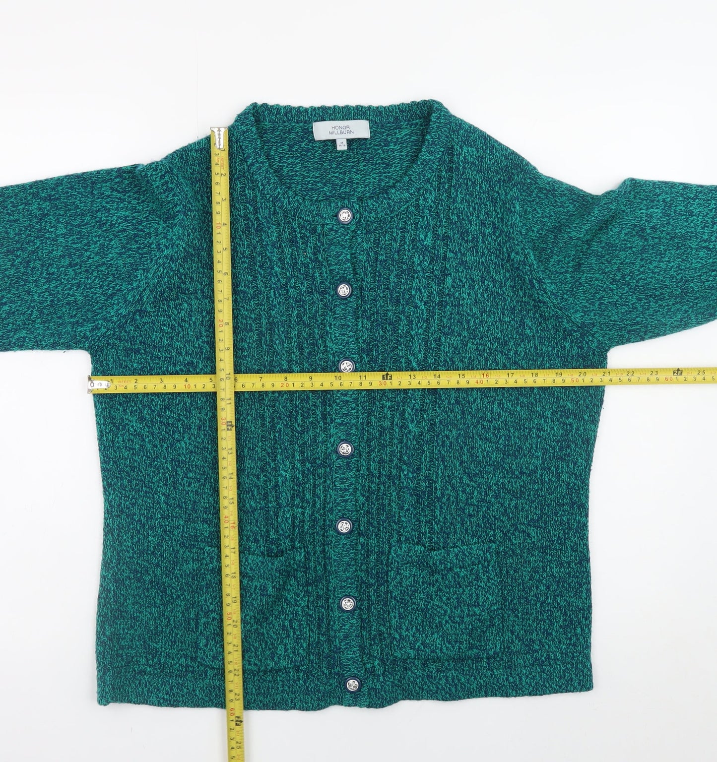 Honor Millburn Women’s Green Knit Button Cardigan Size 14-16