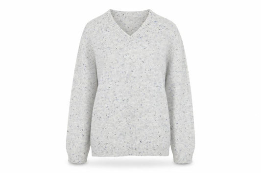 Marks & Spencer Womens Grey V-Neck Knit Jumper XS
