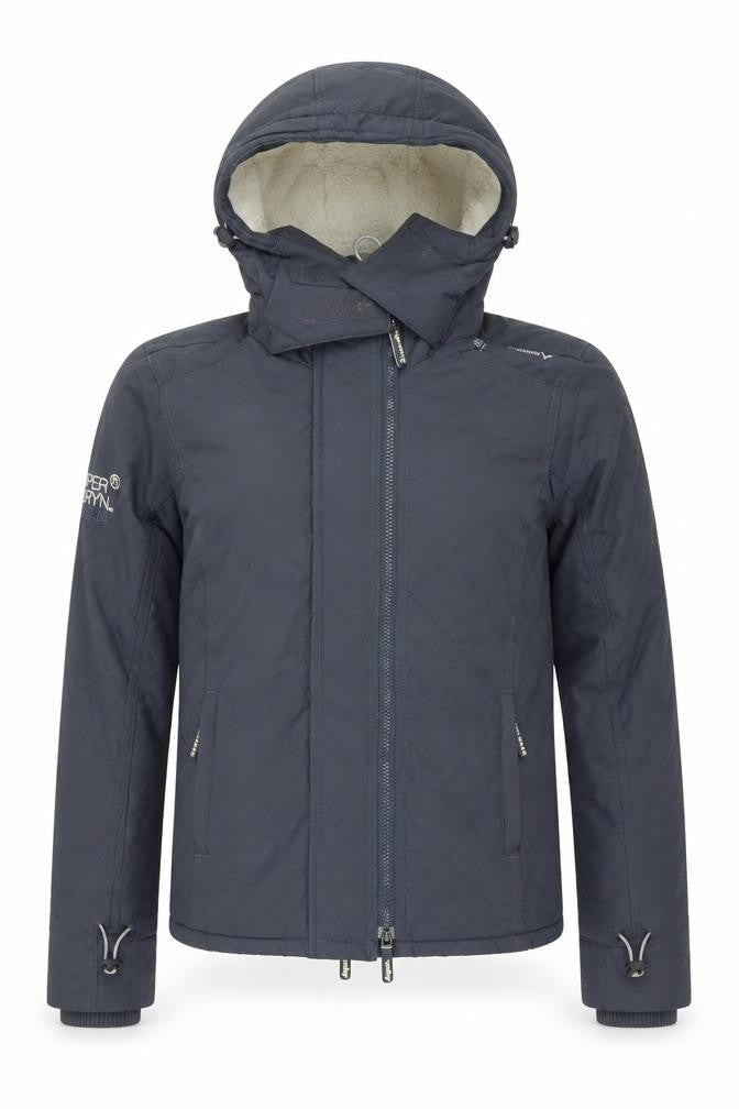 Superdry Men's Grey Windcheater Hooded Jacket Size M Windproof Outdoor
