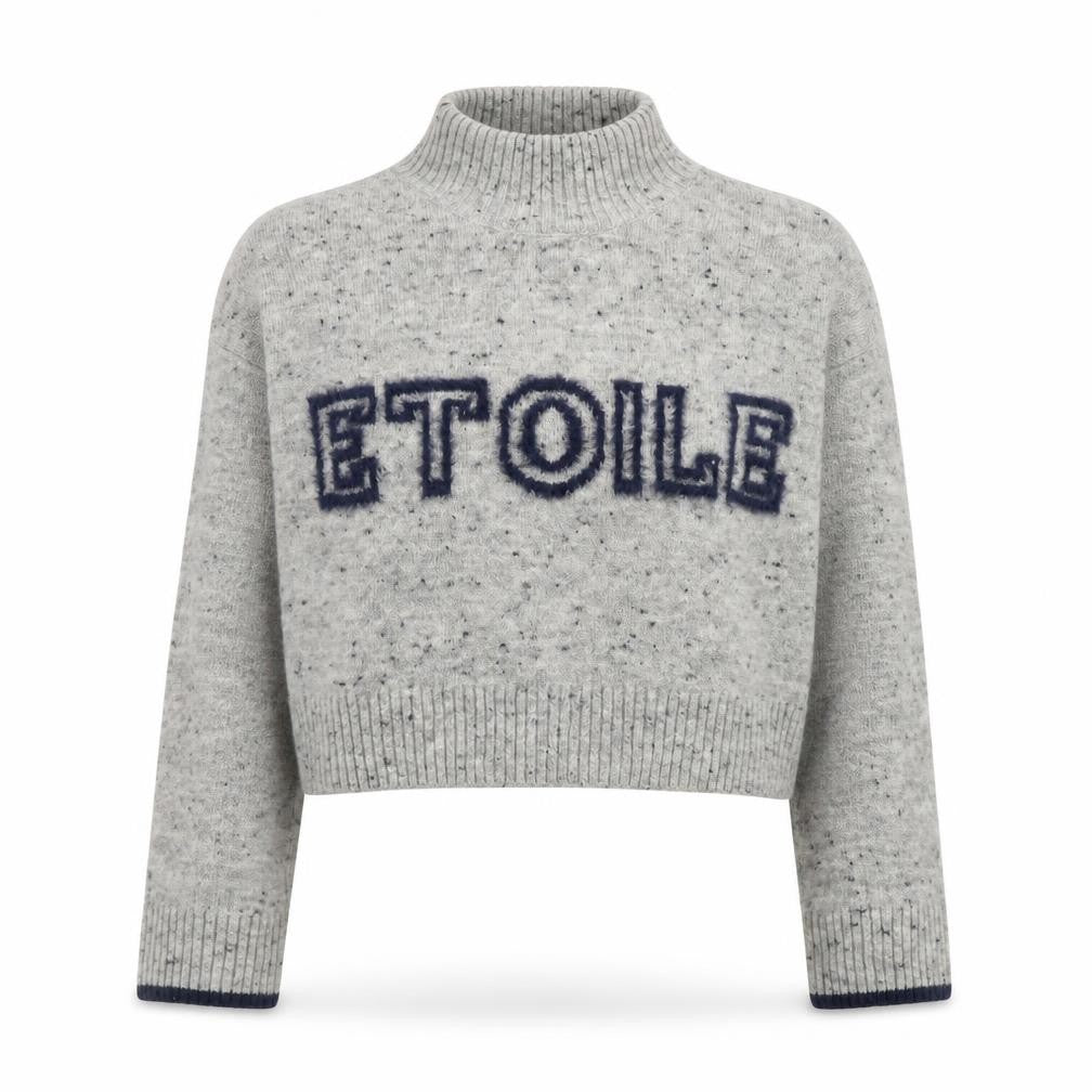 Next Womens Grey Mock Neck Wool Blend Jumper Size S Etoile Knit