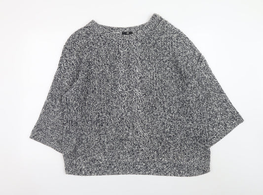 H&M Men’s Grey Cable-Knit Cotton Acrylic Jumper M