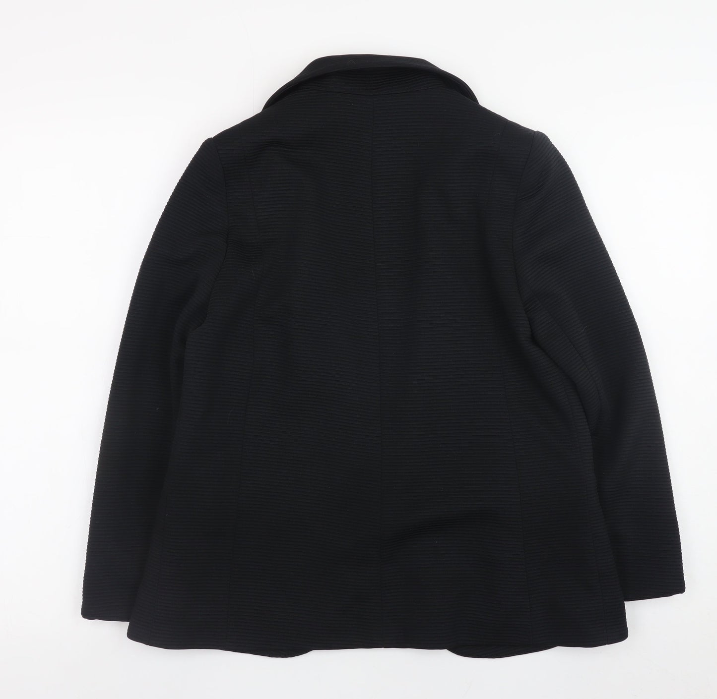 Wallis Women's Black Blazer Jacket UK 8 Classic Mid-Length Lined
