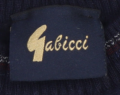 Gabicci Boys Navy Striped Pullover Jumper XL Merino Wool Acrylic Blend