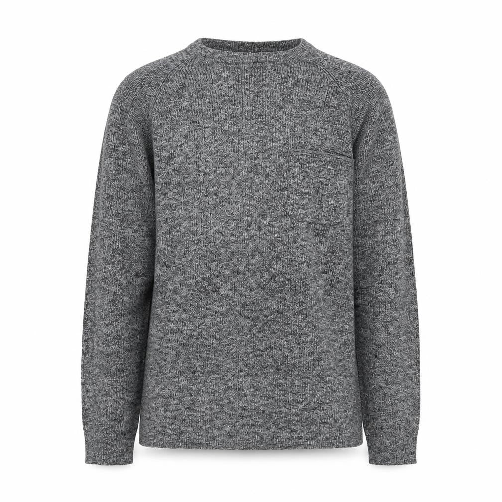 Maison Cinqcent Men's Grey Cotton Knit Pullover Jumper L