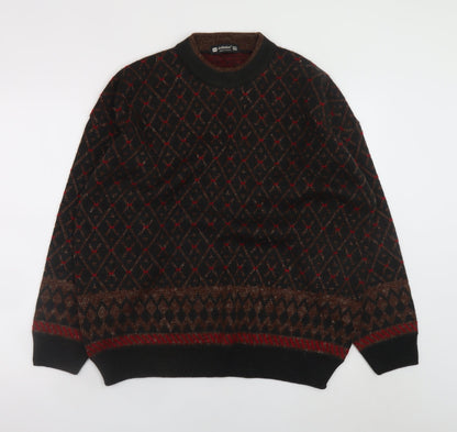 Marks & Spencer St Michael Men's Brown Argyle Knit XL Jumper