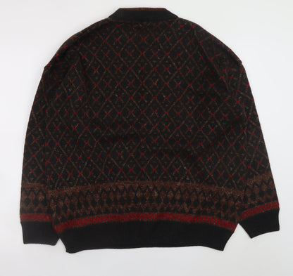 Marks & Spencer St Michael Men's Brown Argyle Knit XL Jumper