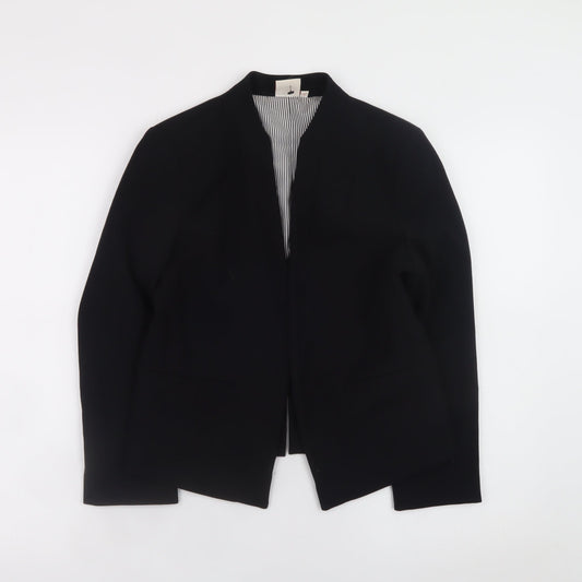 Next Women Black Regular Fit Collarless Blazer Size 8