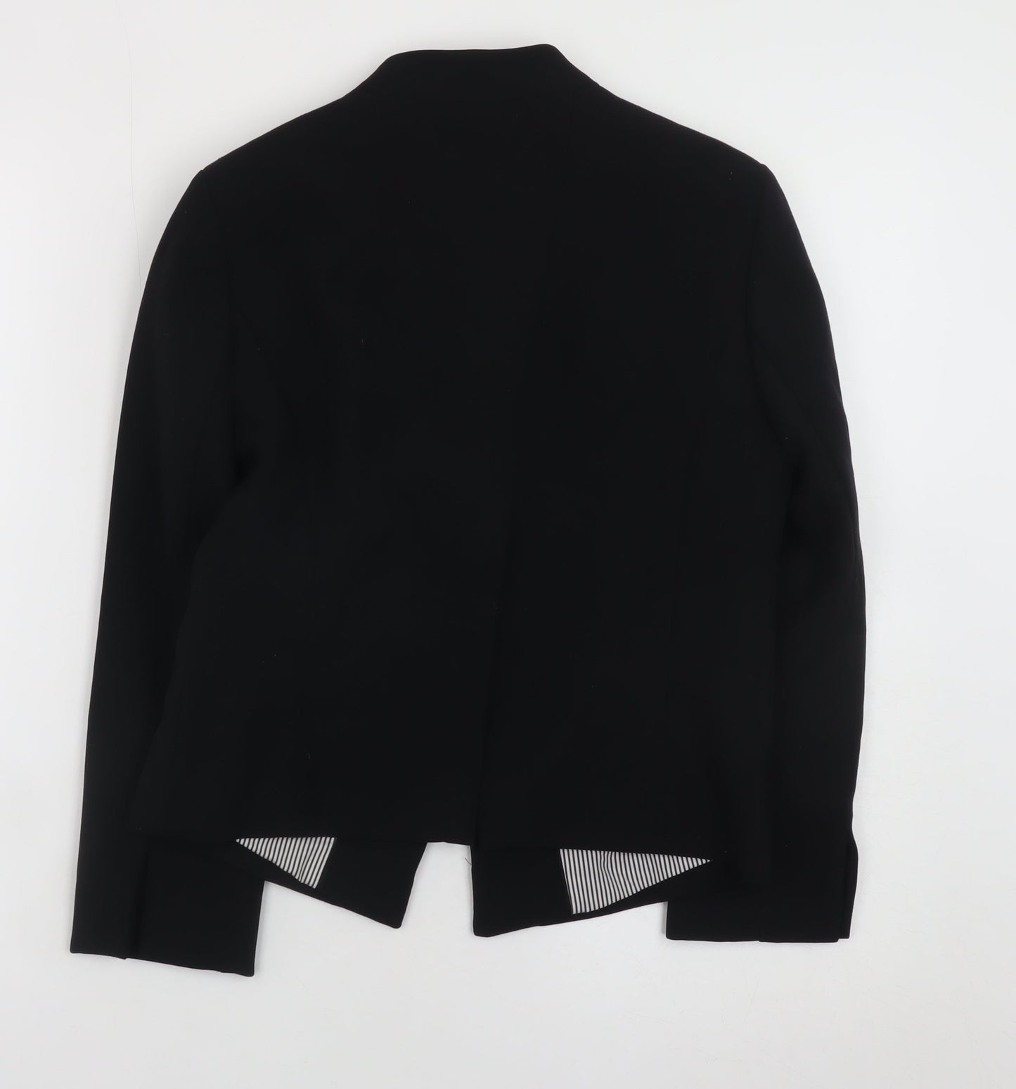 Next Women Black Regular Fit Collarless Blazer Size 8