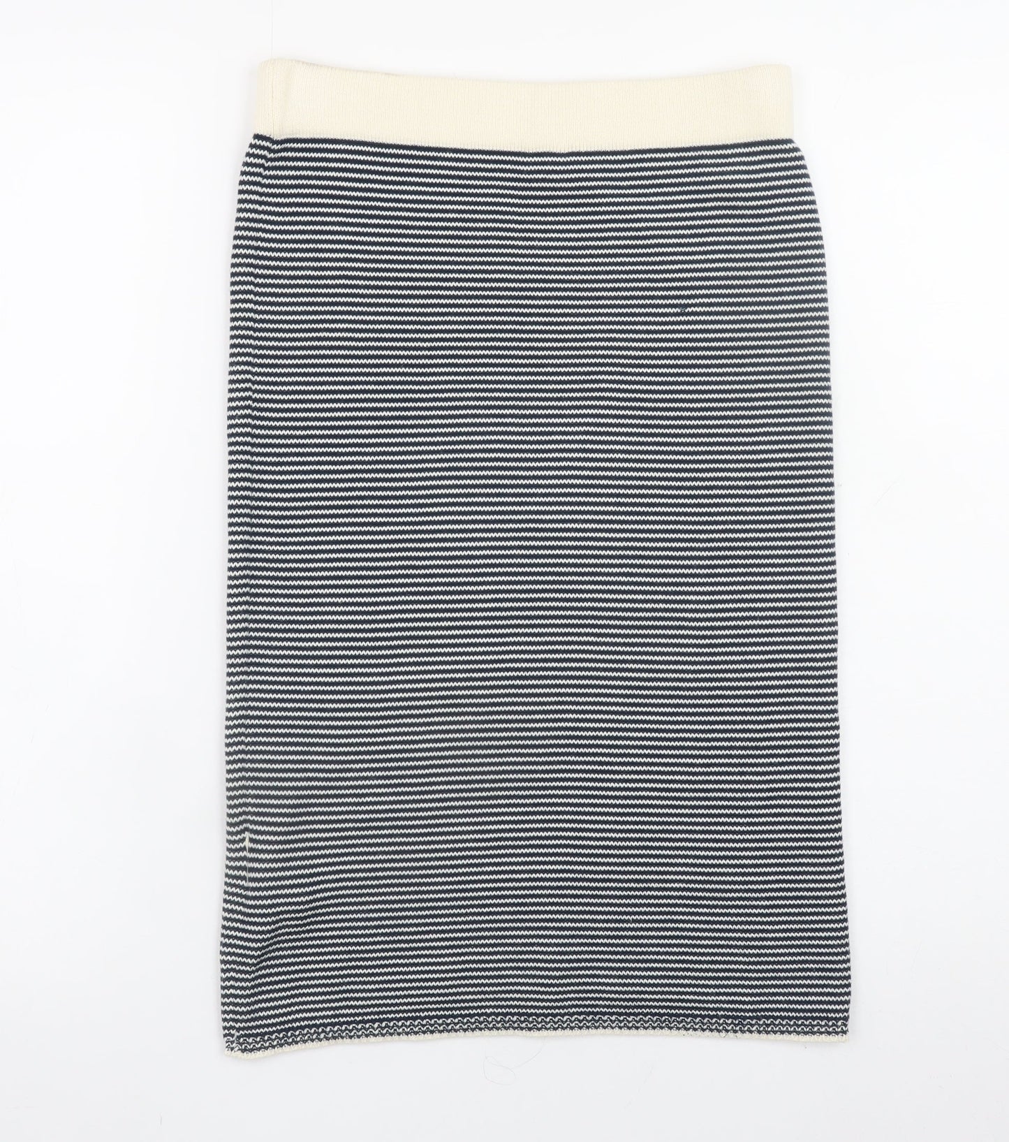Skunkfunk Women’s Black Striped Pencil Skirt Size S Knee Length Stretch