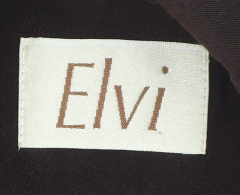 Elvi Women’s Brown Plus Size 24 Classic Velvet Look Blazer Jacket