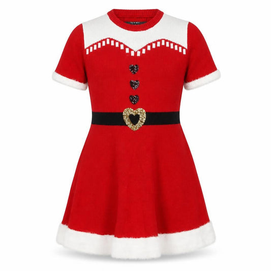 Primark Women Red Fit & Flare Christmas Knit Dress M