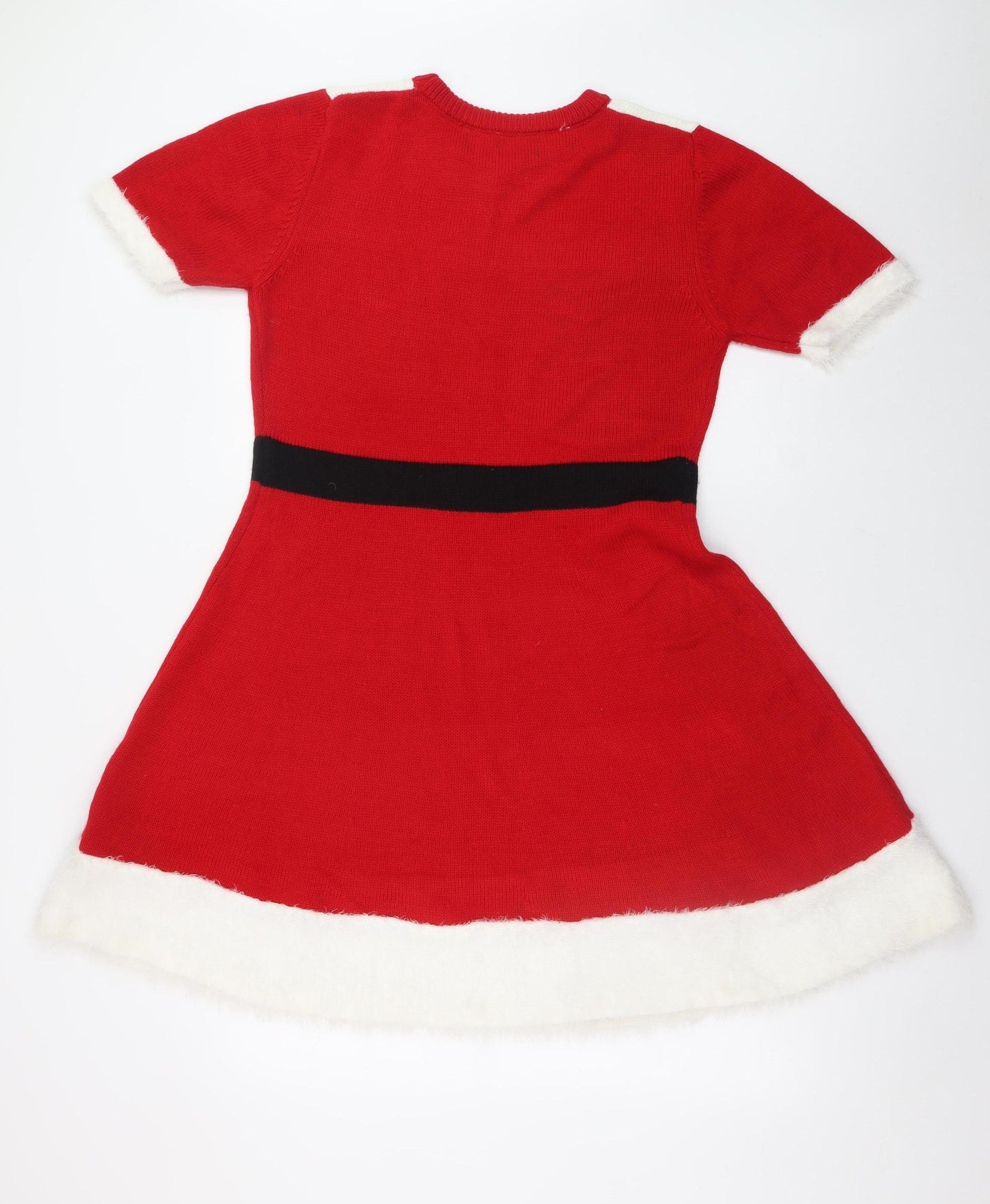 Primark Women Red Fit & Flare Christmas Knit Dress M