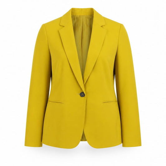 ZARA Women’s Yellow Slim Fit Single Breasted Blazer Size 8