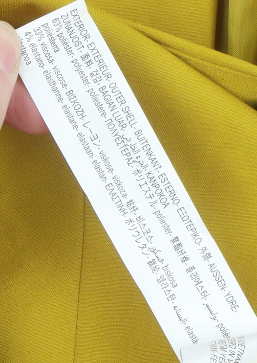 ZARA Women’s Yellow Slim Fit Single Breasted Blazer Size 8