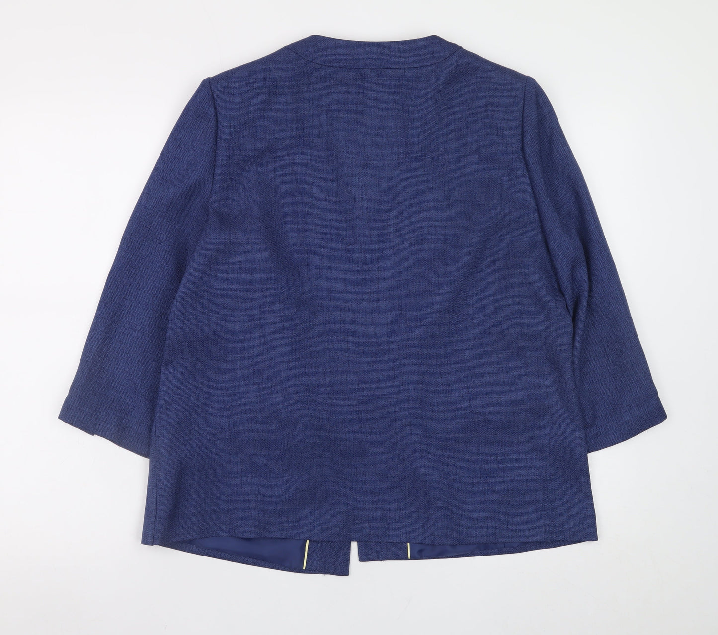 Eastex Women's Blue Size 14 Classic Mid-Length Blazer Jacket