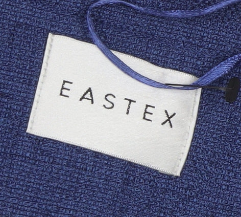 Eastex Women's Blue Size 14 Classic Mid-Length Blazer Jacket