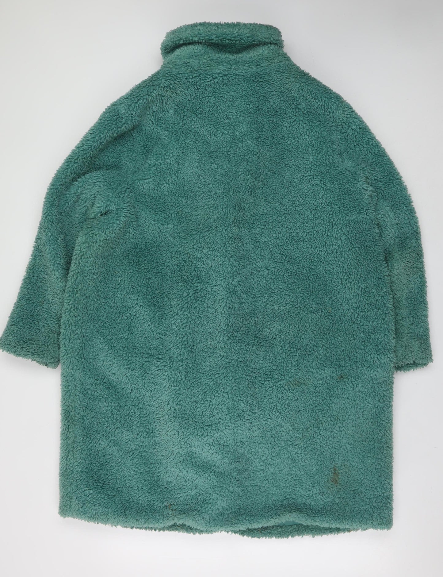 Papaya Petite Green Teddy Coat Women's Size 18 Polyester Mid-Length