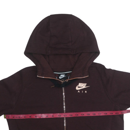Nike Air Womens Black Full Zip Hoodie Size S Cotton Blend