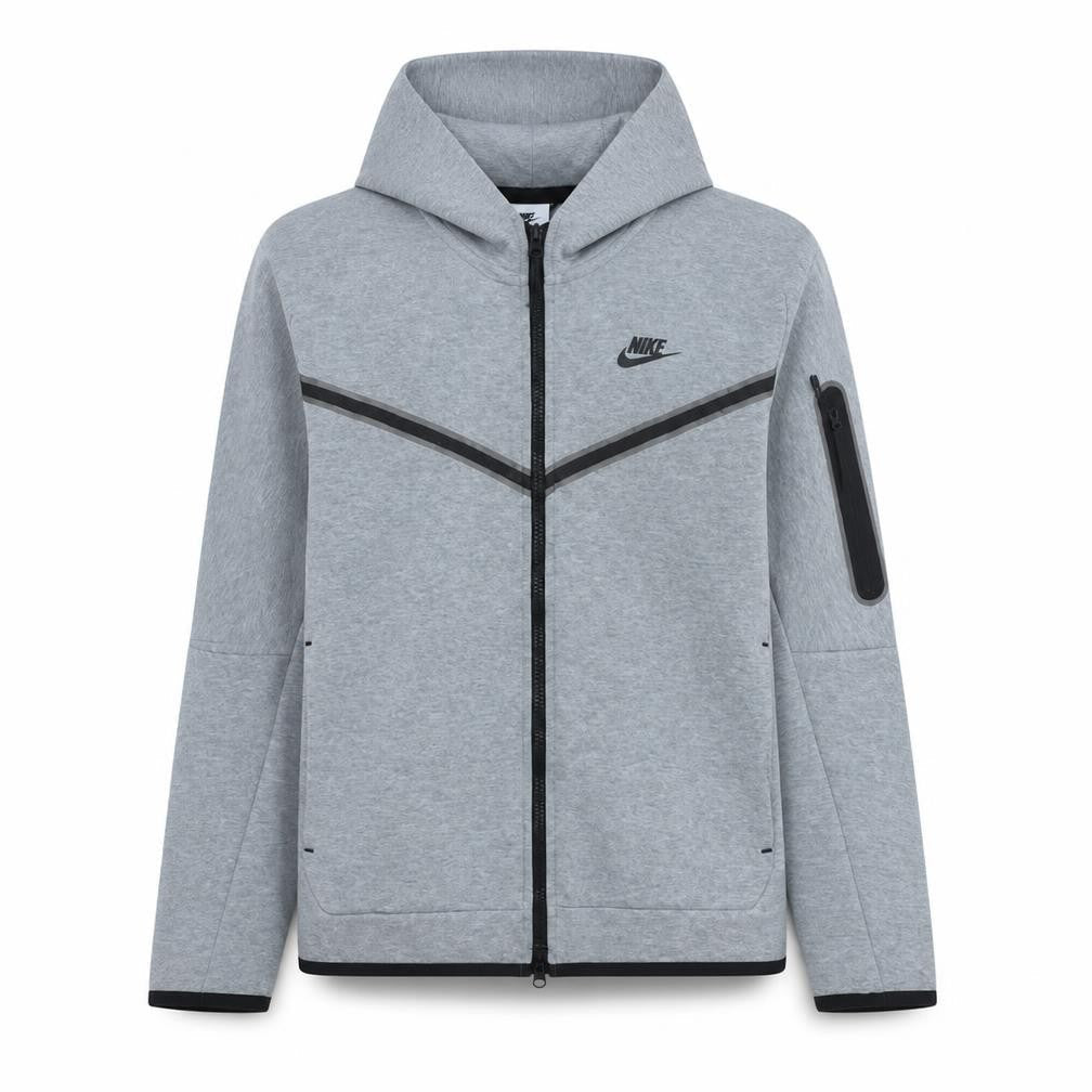Nike Men's Grey Full Zip Hoodie Size S Lightweight Sportswear