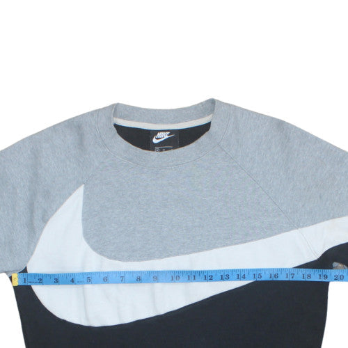 Nike Men's Grey Crew Neck Pullover Sweatshirt M Sports Logo