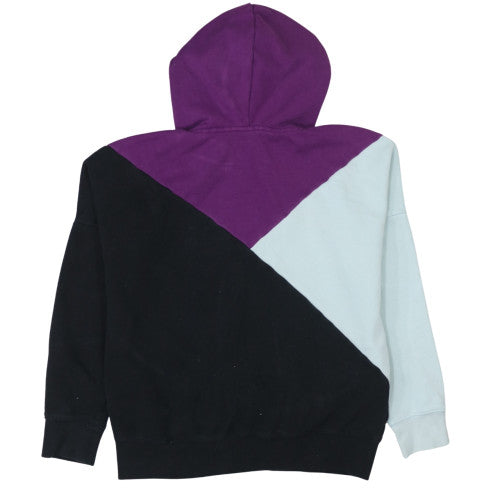 Puma Women’s Purple Black Colourblock Pullover Hoodie UK 14