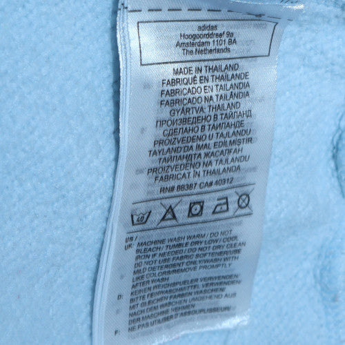 Adidas Girls Light Blue Pullover Hoodie Size 13-14 Years Fleece Lined