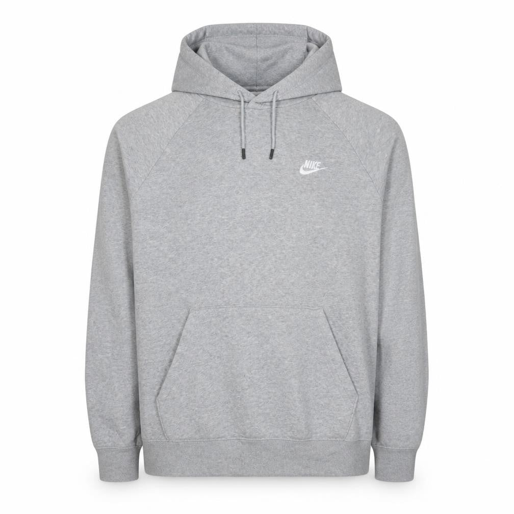 Nike Men's Grey 2XL Pullover Hoodie Classic Logo Cotton Blend