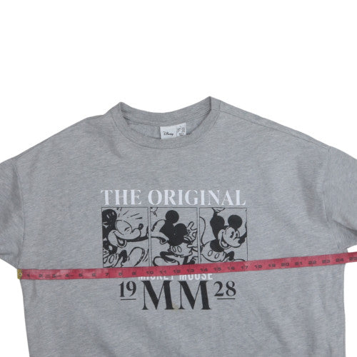 Disney Women’s Grey Mickey Mouse Graphic Sweatshirt L