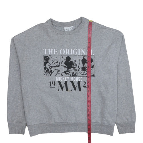 Disney Women’s Grey Mickey Mouse Graphic Sweatshirt L