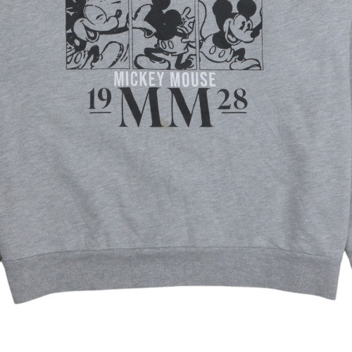 Disney Women’s Grey Mickey Mouse Graphic Sweatshirt L