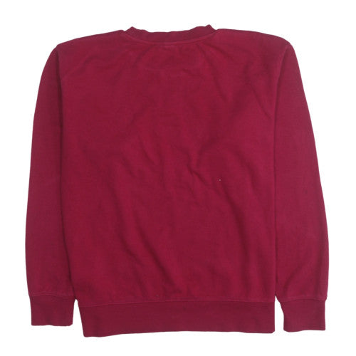 Vans Womens Red Crew Neck Pullover Sweatshirt Size M
