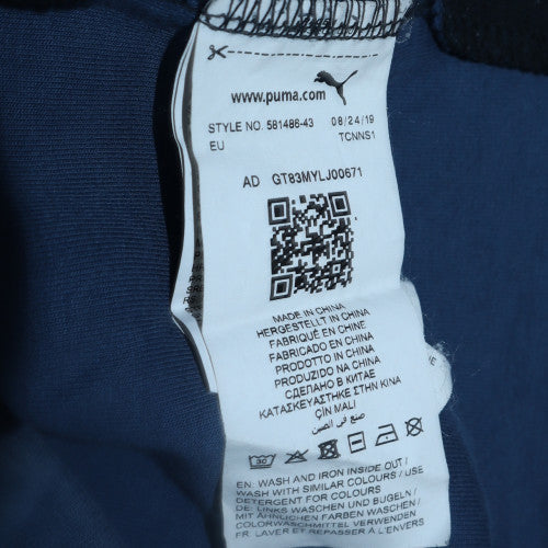 Puma Men's Blue & Black Full Zip Hoodie Size L