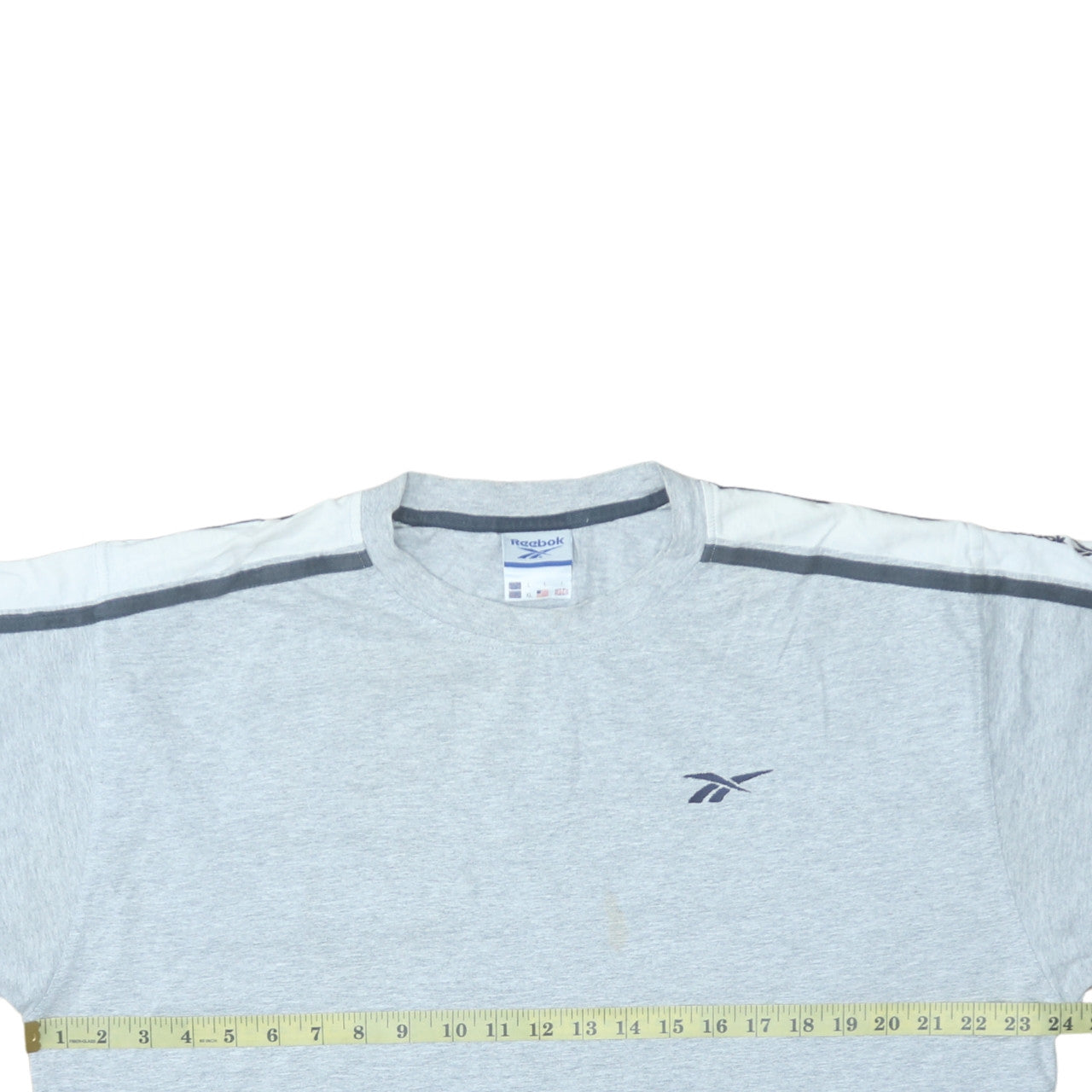 Reebok Men's Grey L Sports Crew Neck Short Sleeve T-Shirt