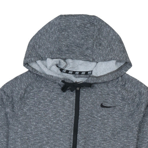 Nike Men's Grey Dri-FIT Full Zip Hoodie Size L Sportswear