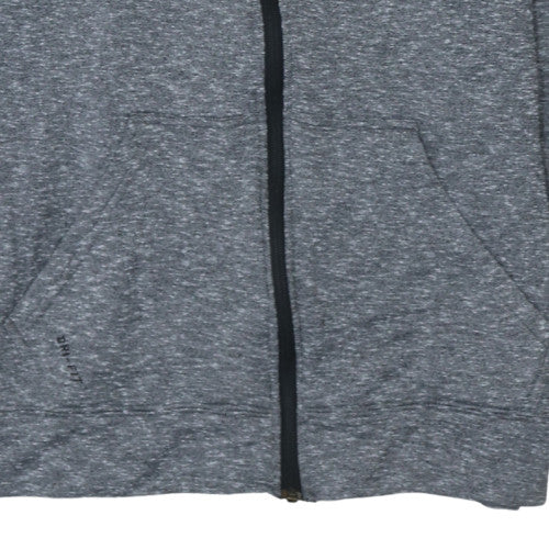 Nike Men's Grey Dri-FIT Full Zip Hoodie Size L Sportswear