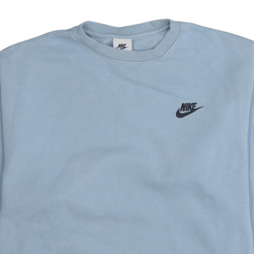 Nike Men's Blue Crew Neck Fleece Pullover Sweatshirt M